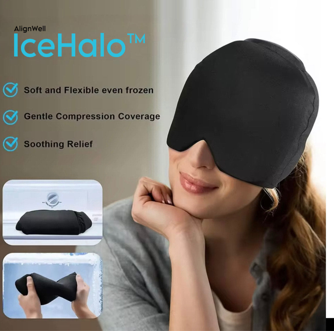 IceHalo™ – Migraine Relief Cap | Hot & Cold Therapy